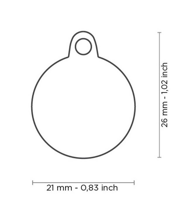 ID Tag - Grey Circle