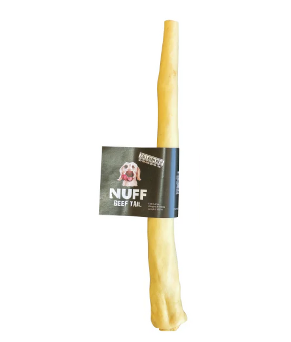 Nuff -  Beef Tail - Crunchy, High In Collagen, Eco-Friendly Dental Chew - 30cm