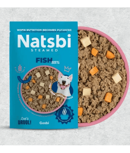 Gosbi - Natsbi Steamed, Fish Fresh Dog Food For Adults and Puppies – Grain-Free, All Natural Meal 200g-500g