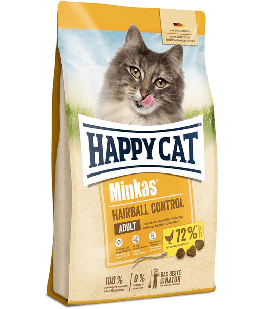 Happy Cat - Minkas Hairball Control Dry Cat Food – Poultry, Adult Cats 1.5kg - 4kg