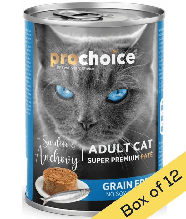 Prochoice - Adult Cat Premium Pate With Sardine & Anchovy - 400g