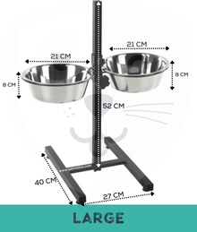 Duvo Duvo - Twin Feeder H-Stand + Bowls