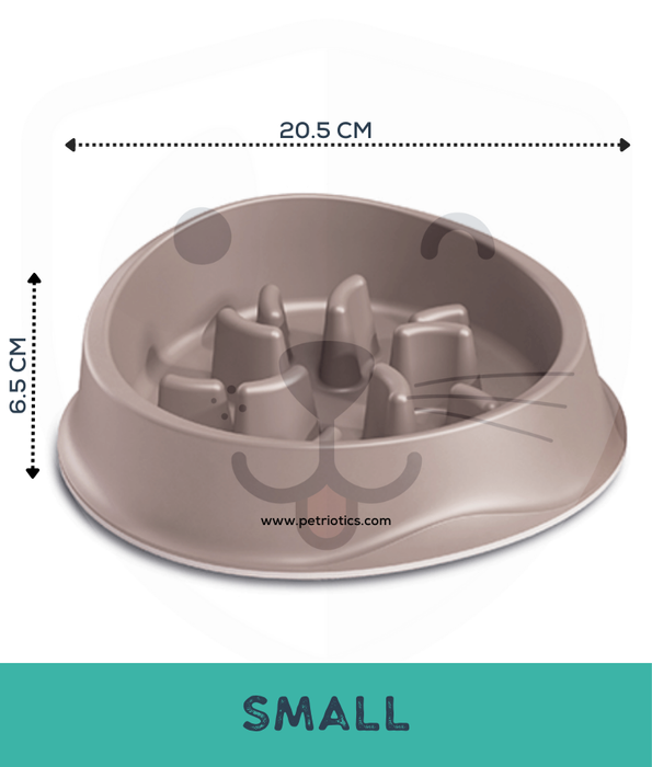 Stefanplast Chic Bowl Slow Feeder Light Dove Grey