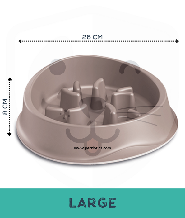Stefanplast Chic Bowl Slow Feeder Light Dove Grey