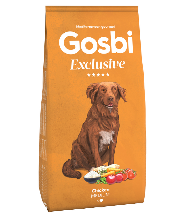 Gosbi - Exclusive, Hypoallergenic Chicken Adult Dry Dog Food For Medium Breeds 3kg-12kg