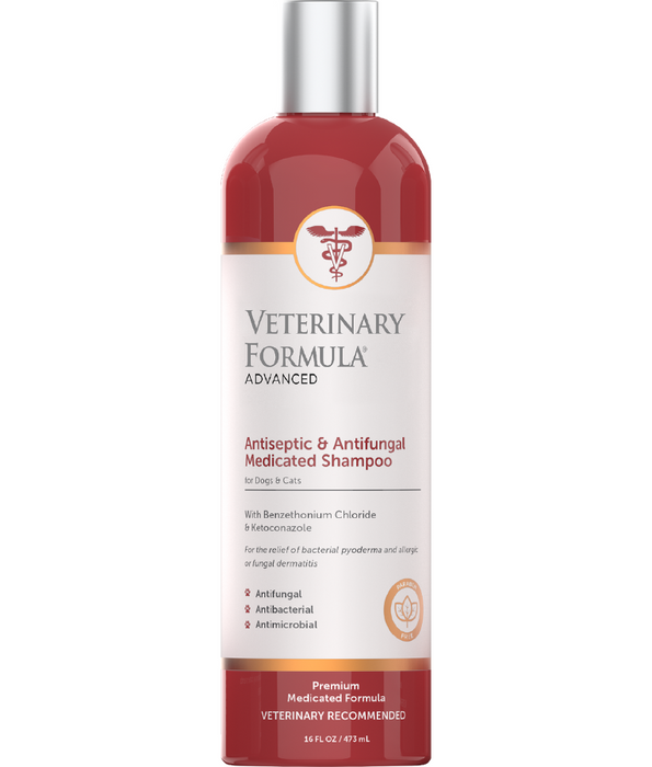 Synergy Lab - Veterinary Formula Clinical Care Antiseptic and Antifungal Shampoo for Dogs and Cats