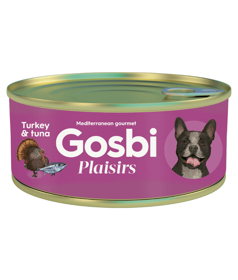 Gosbi - Plaisirs, Grain-Free Turkey & Tuna Adult Complementary Wet Dog Food – Weight Control 185g-400g