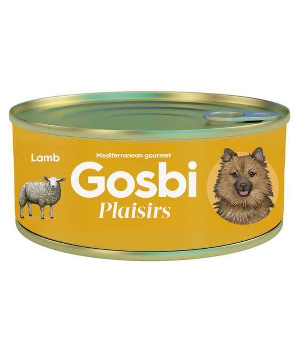 Gosbi - Plaisirs, Grain-Free Lamb Adult Complementary Wet Dog Food – Monoprotien Hypoallergenic For Sensitive Digestion 185g-400g
