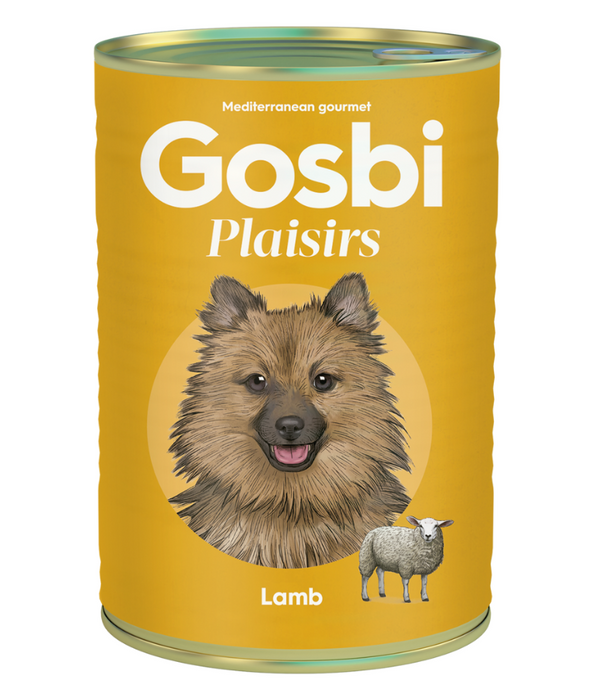 Gosbi - Plaisirs, Grain-Free Lamb Adult Complementary Wet Dog Food – Monoprotien Hypoallergenic For Sensitive Digestion 185g-400g