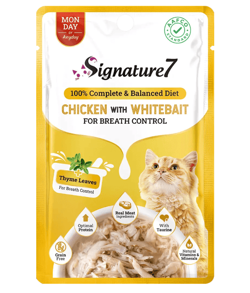 Signature7 Chicken With Whitebait For Breath Control Grain-Free Wet Cat Food 50g