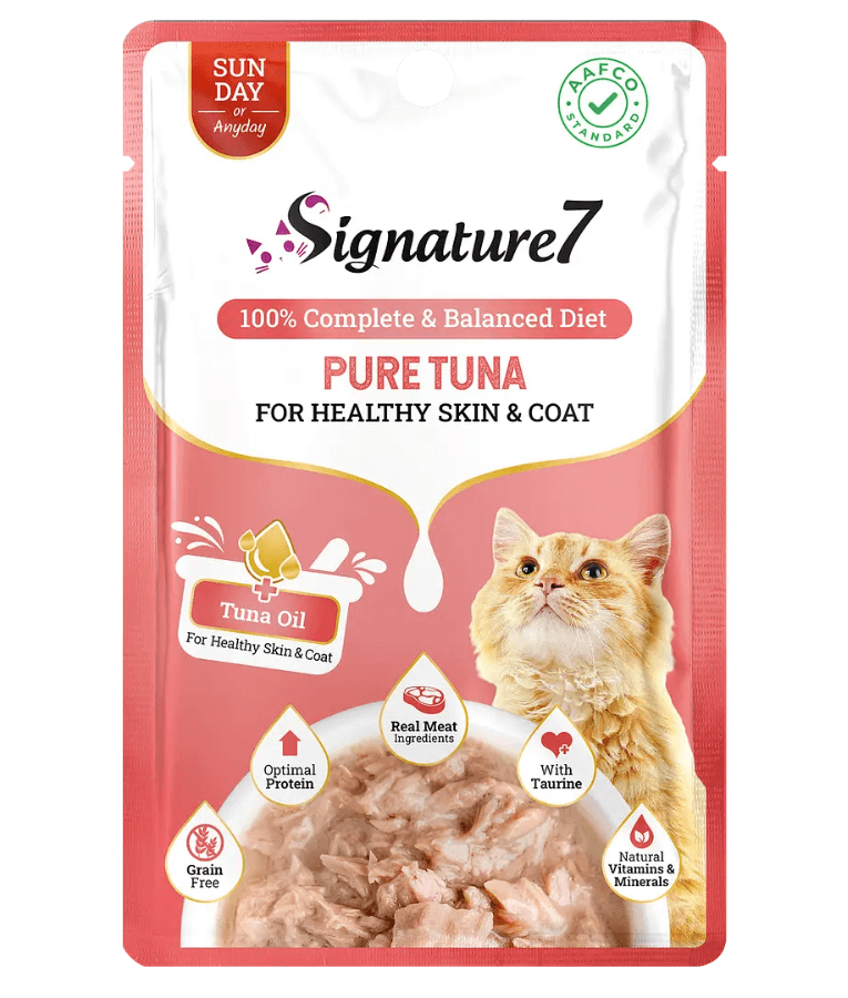 Signature7 Pure Tuna For Healthy Skin & Coat Grain-Free Wet Cat Food 50g