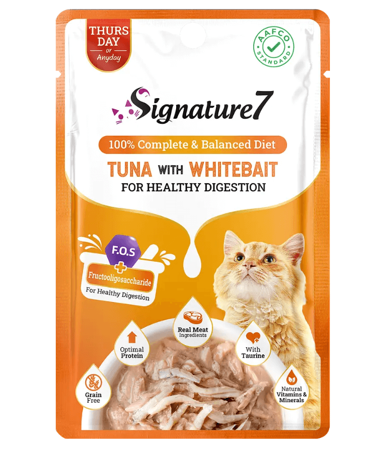 Signature7 Tuna With Whitebait For Healthy Digestion Grain-Free Wet Cat Food 50g