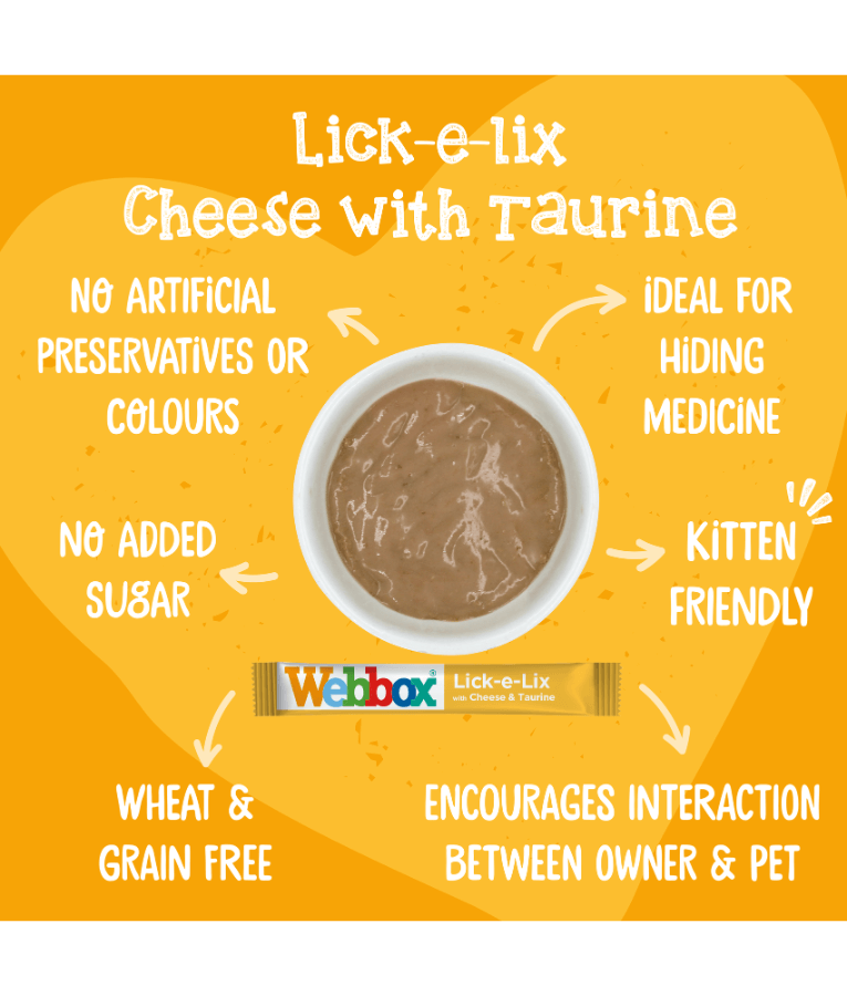 Webbox - Lick-e-Lix Cheese & Taurine Cat Treats 5 Sachets
