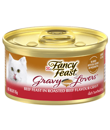 Purina - Fancy Feast Gravy Lovers Beef Feast in Roasted Beef Flavour in Gravy Gourmet Cat Food 85g can