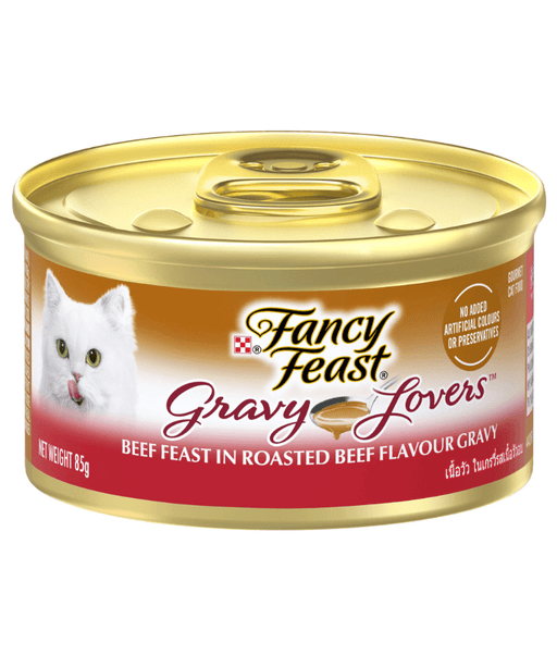 Purina - Fancy Feast Gravy Lovers Beef Feast in Roasted Beef Flavour in Gravy Gourmet Cat Food 85g can