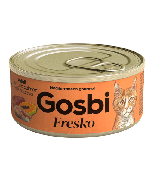 Gosbi - Fresko, Tuna, Salmon, and Papaya Adult Complementary Wet Cat Food – 70g