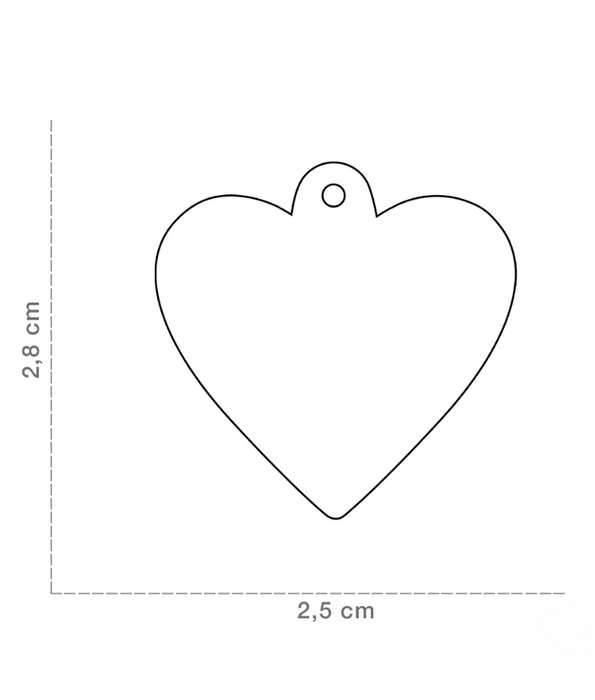 ID Tag - Red Heart Strass