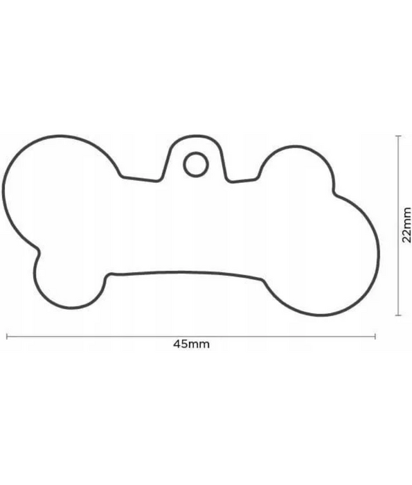 ID Tag - Shiny Blacl XL Bone