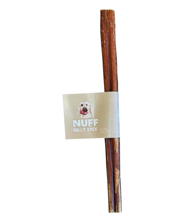 Nuff - Bully Sticks -  Classic Long-Lasting, Eco-Friendly Dental Chew - S-M-L-XL