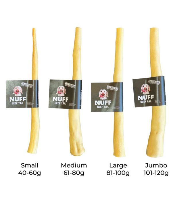 Nuff -  Beef Tail - Crunchy, High In Collagen, Eco-Friendly Dental Chew - 30cm