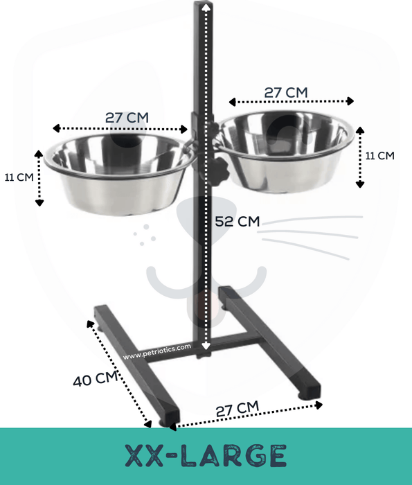 Duvo Duvo - Twin Feeder H-Stand + Bowls