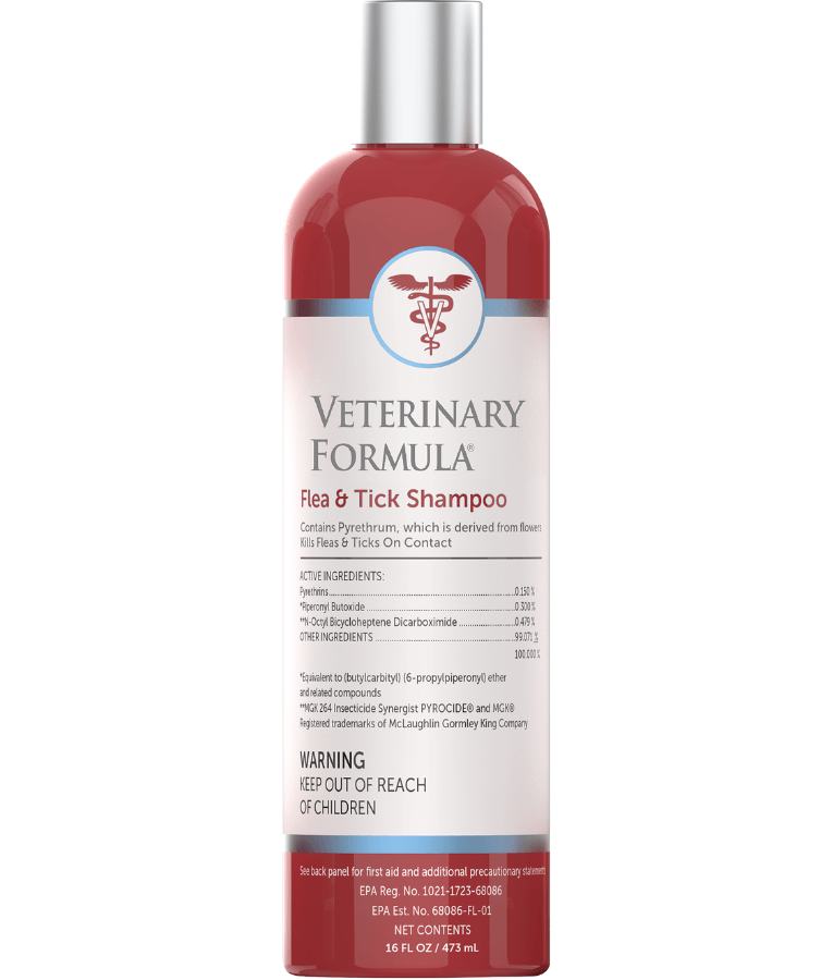 Synergy Labs - Veterinary Formula, Flea & Tick Shampoo For Dogs & Cats - 473 ml