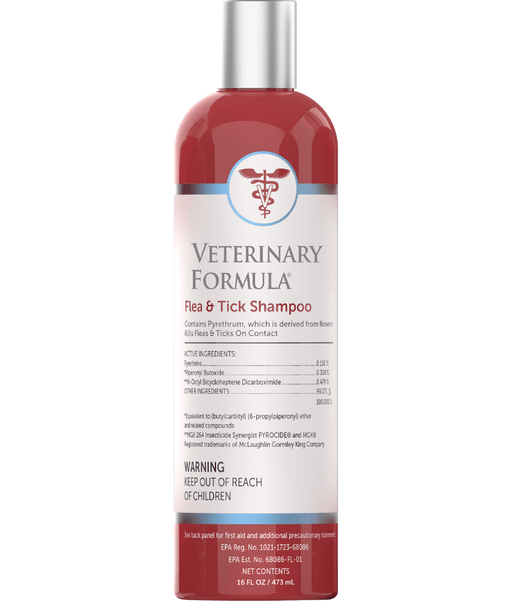 Synergy Labs - Veterinary Formula, Flea & Tick Shampoo For Dogs & Cats - 473 ml