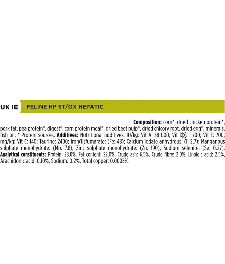 Purina - Pro Plan, Veterinary Diets, Feline HP Hepatic Dry Cat Food, Gentle Protein for Liver Support - 1.5kg