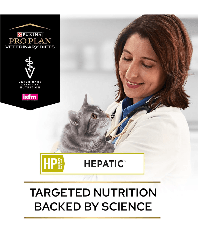 Purina - Pro Plan, Veterinary Diets, Feline HP Hepatic Dry Cat Food, Gentle Protein for Liver Support - 1.5kg