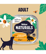 Webbox - Naturals, Adult Wet Dog Food With Chicken Chunks In Gravy - 150g