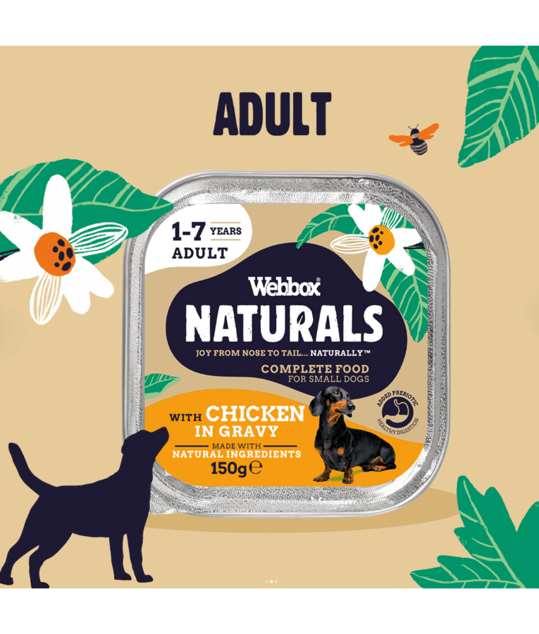 Webbox - Naturals, Adult Wet Dog Food With Chicken Chunks In Gravy - 150g