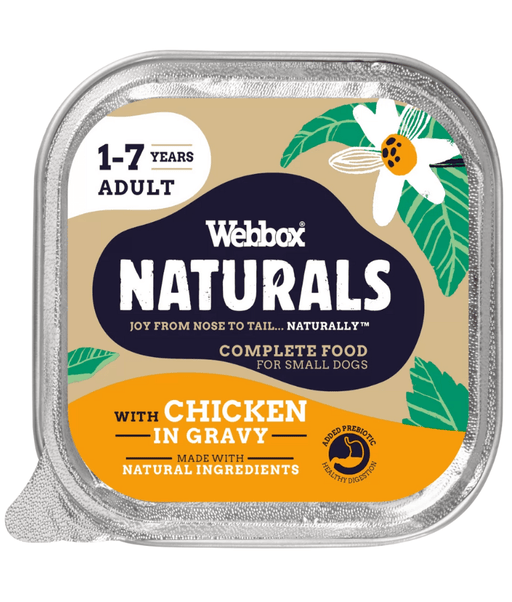 Webbox - Naturals, Adult Wet Dog Food With Chicken Chunks In Gravy - 150g