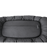 King Queen - Oval Bolster Dog & Cat Bed, Zippered Cushion, Cozy Support - 80 x 60 cm with a zippered inner cushion for easy cleaning.