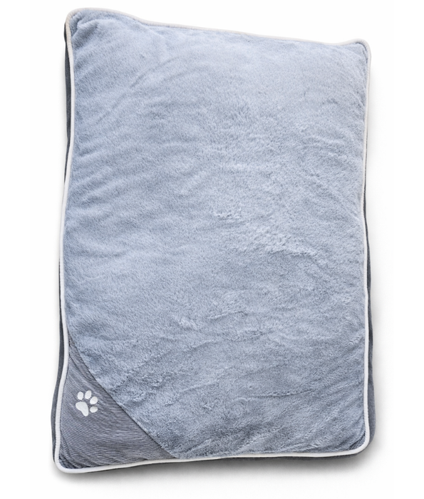 King Queen – Paw Prints Plush Pillow Dog Bed, Removable Washable Cover – 90 × 67 × 12 cm