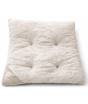 King Queen – Paw Prints Plush Pet Bed Beige Mat, Soft Comfort, Non-Removable Washable Cover – 85 × 70 × 7 cm