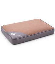 King Queen – Paw Prints Orthopedic Pet Bed, Removable Cover – Dogs & Cats – 65 × 50 × 10 cm