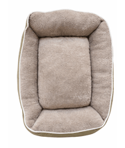 King Queen - Plush Orthopedic Rectangular Dog & Cat Bed – Washable, Soft Cushion – 85x70x20 cm top view