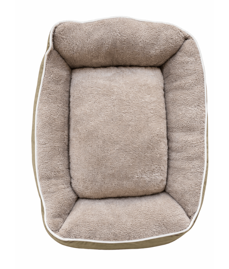 King Queen - Plush Orthopedic Rectangular Dog & Cat Bed – Washable, Soft Cushion – 85x70x20 cm top view