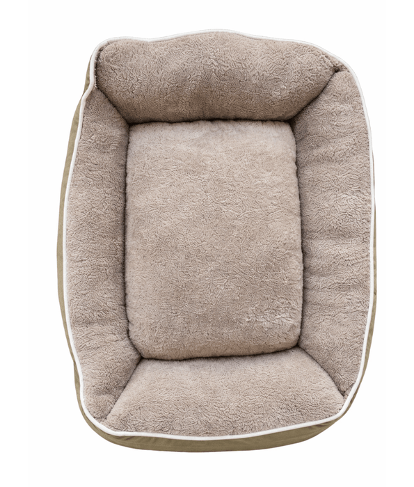 King Queen - Plush Orthopedic Rectangular Dog & Cat Bed – Washable, Soft Cushion – 85x70x20 cm top view