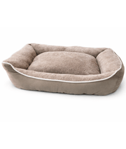 King Queen - Plush Orthopedic Rectangular Dog & Cat Bed – Washable, Soft Cushion – 85x70x20 cm with cozy raised edges.