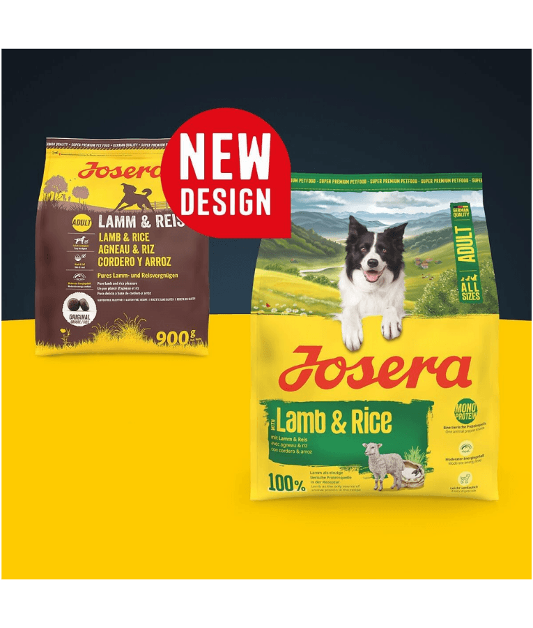 Josera - Lamb & Rice, Gluten-Free Monoprotein with Lamb, Low-Fat Sensitive Stomach Dry Dog Food for Adult All Breed Sizes - 900 g -12.5kg