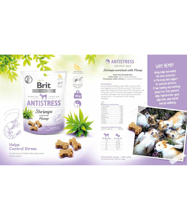 Brit Care Dog Functional Snack Antistress Shrimps 150g