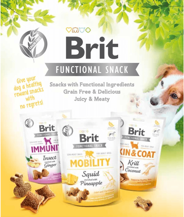 Brit Care - Functional Snack Skin & Coat With Krill & Coconut, Omega-3 Rich, Dog Treats - 150g