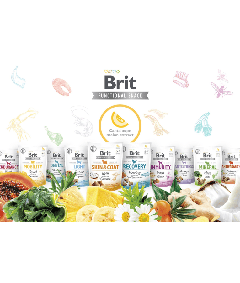 Brit Care - Functional Snack Skin & Coat With Krill & Coconut, Omega-3 Rich, Dog Treats - 150g