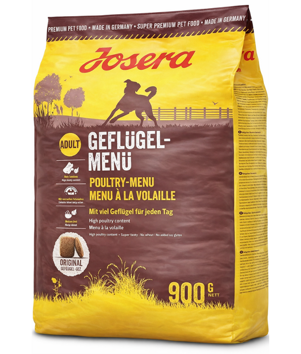 Josera – Poultry Menu Whole Grain Adult Dry Dog Food – Poutlry & Rice Formula  – 12.5 kg