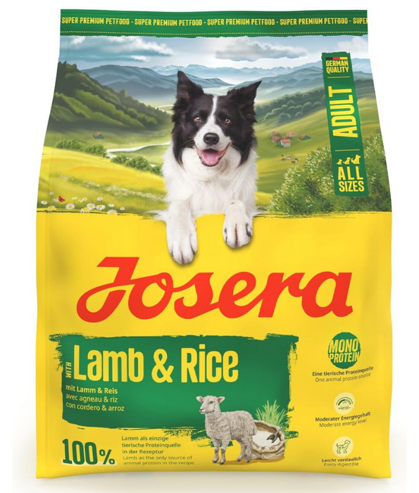 Josera - Lamb & Rice Dry Dog Food – Gluten-Free for Gentle Digestion – 12.5 kg