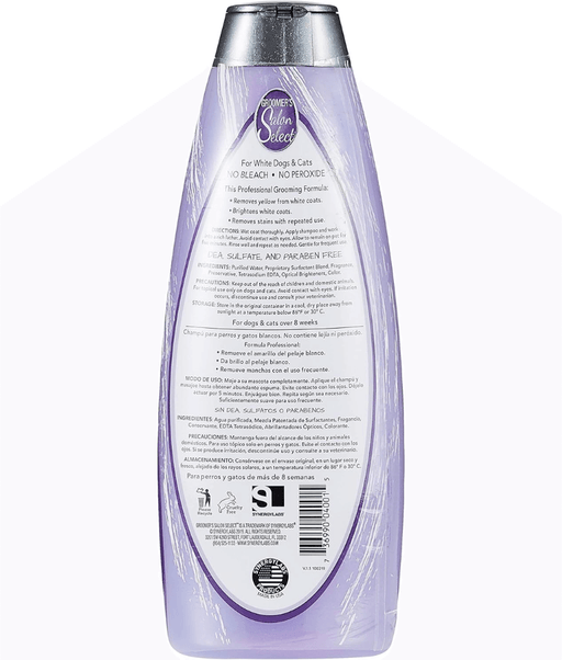 Synergy Labs - Groomer’s Salon Select, White Coat Shampoo For Cats & Dogs - 544ml