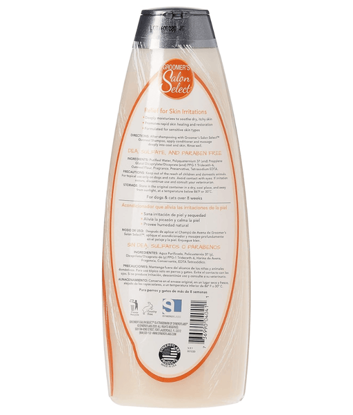 Synergy Labs - Groomer’s Salon Select, Oatmeal Itch Relief Conditioner For Cats & Dogs - 544 ml