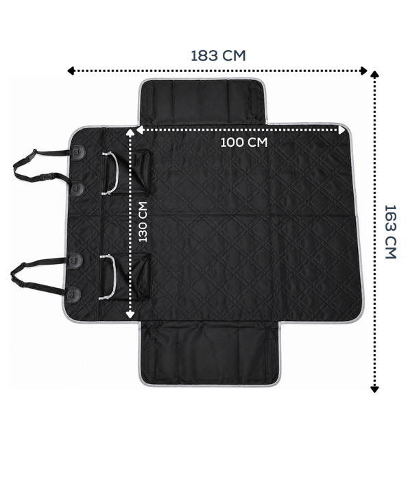 Car Seat Cover - Waterproof, Slip-Proof, Velcro Design - L x W 100 x 130 cm