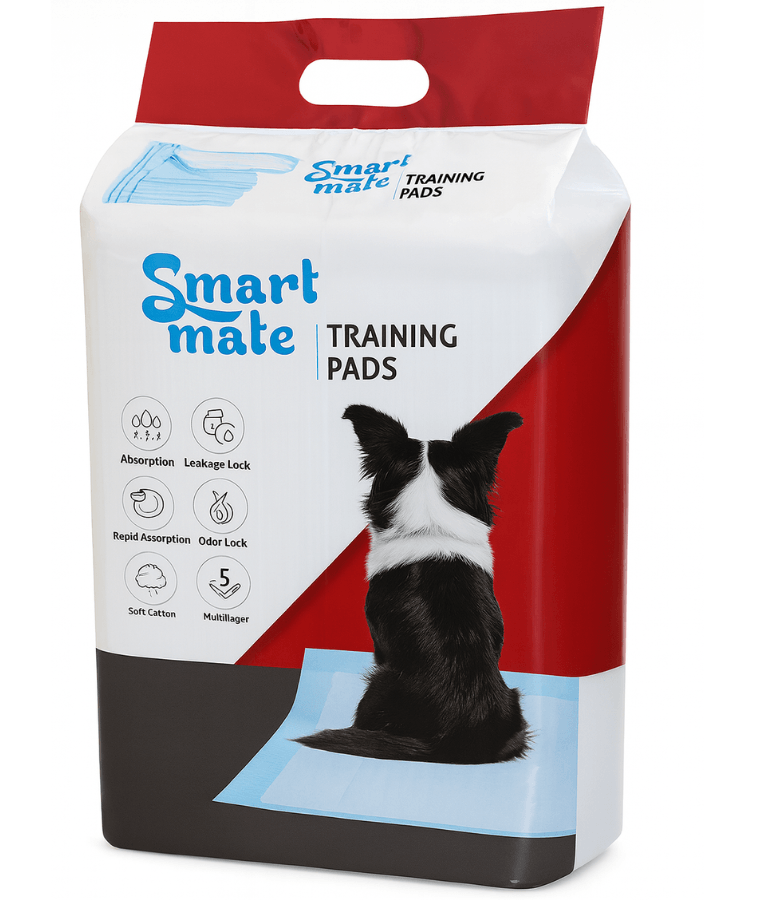 Midea Pet - Smart Mate Training Pads, 5-Layer Odor-Lock & Leak-Proof Absorption, Medium 60×60 cm - 40 pcs